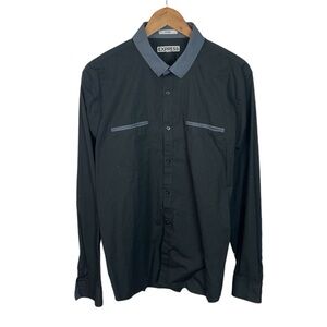 BF458 Men’s Express Brand FITTED Trendy Stretch Button Down Shirt XL